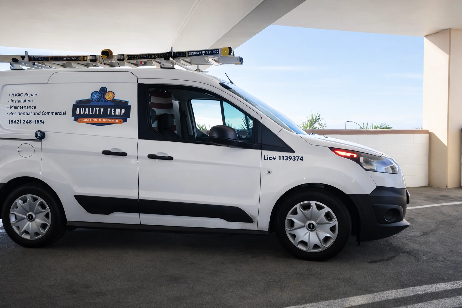 Quality Temp HVAC service van ready for work